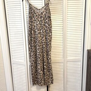 NWOT leopard print maxi sundress size medium